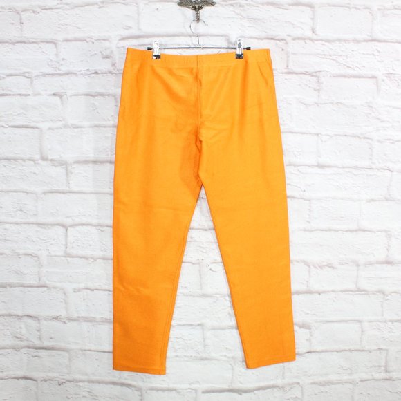 Vintage Russel Athletic Womens Orange Nylon Spandex Pants Size XL - Picture 4 of 9